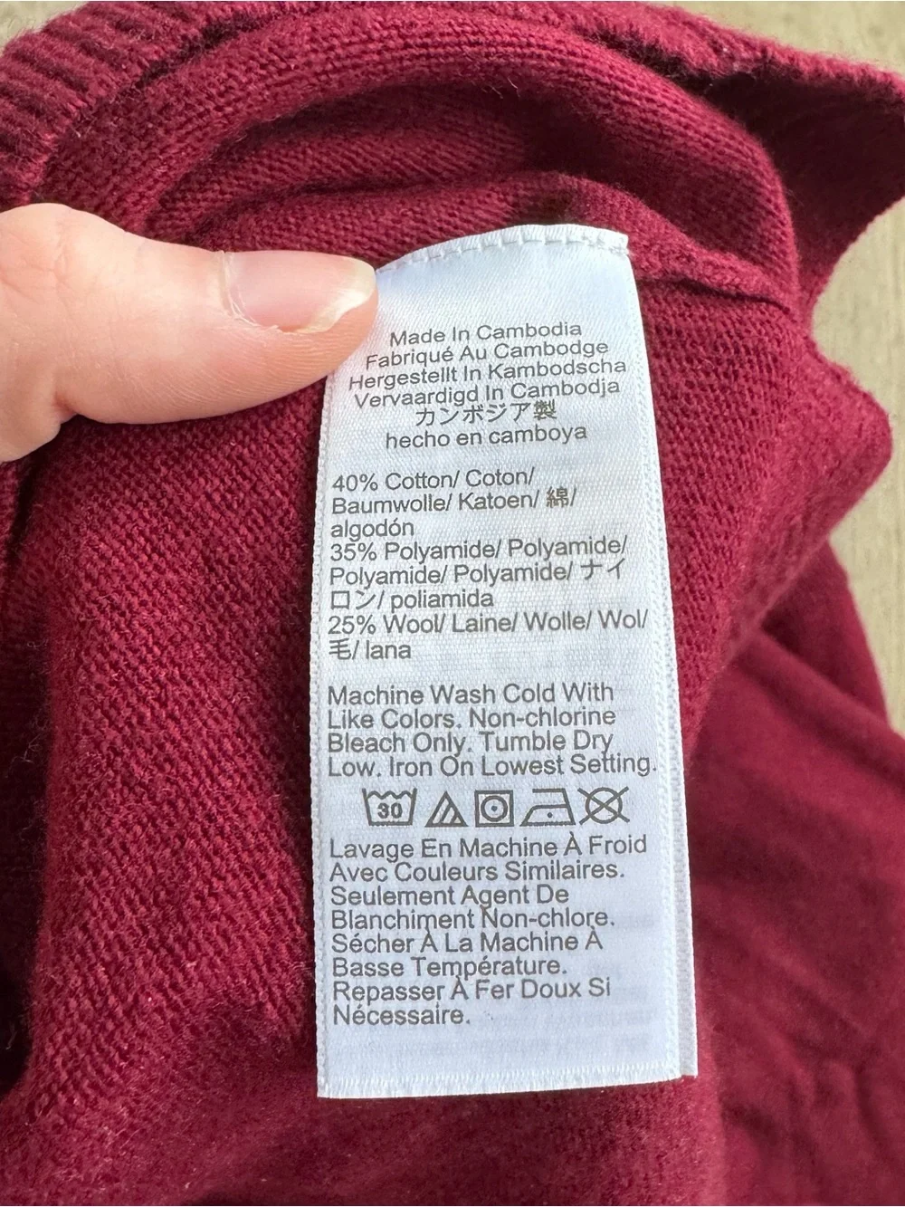 J. Crew Women’s Deep Red Crewneck Sweater